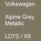 Preview: Volkswagen, Alpine Grey Metallic, LD7S / X9.